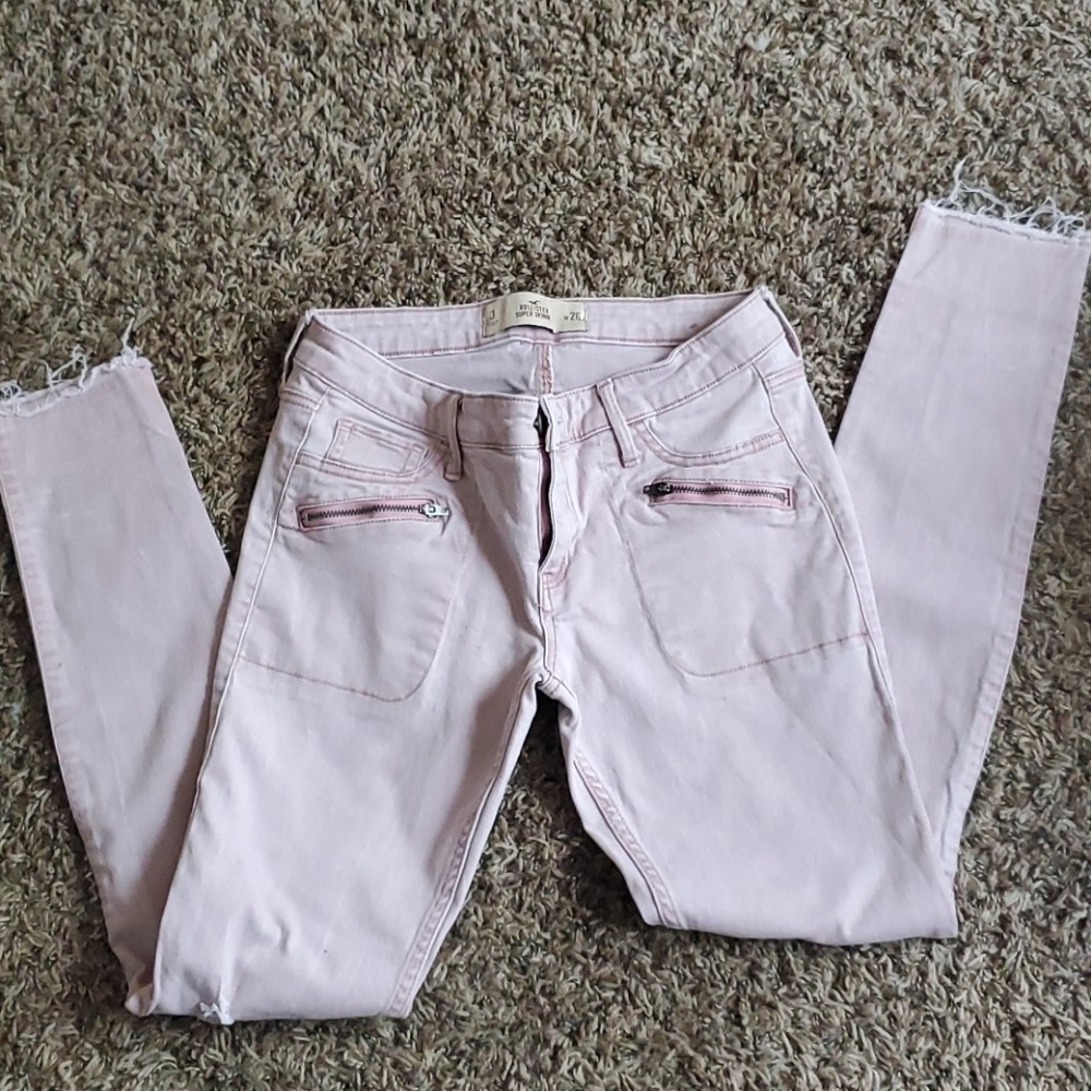 Hollister Skinny Pink Jean's ~ Size 3